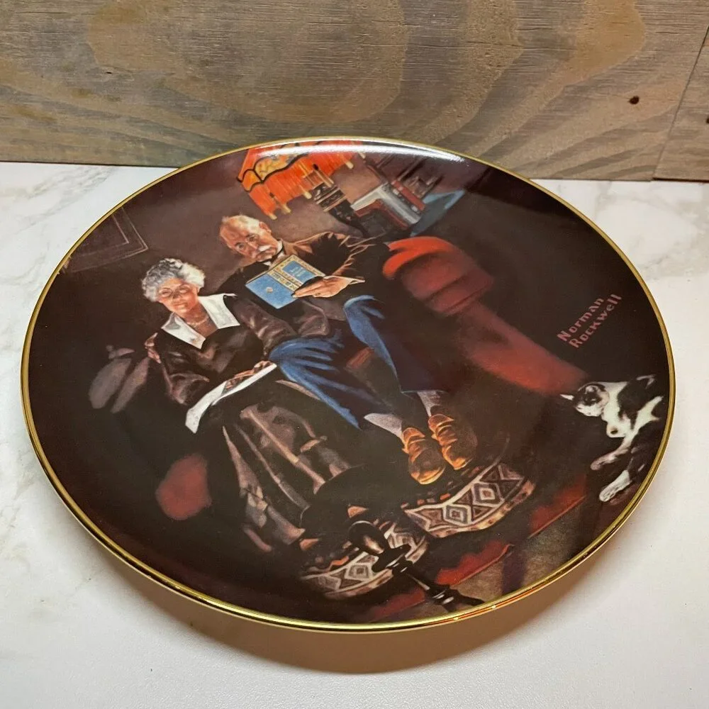 Norman Rockwell Evening Ease Collectors Plate in Knowles Fine China